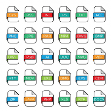 free vector file formats icons