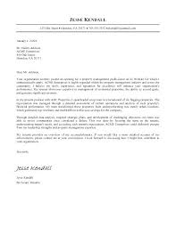 Great Cover Letter Sample Property Management Cover Letter Example