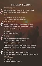 friend poems best poems for friend