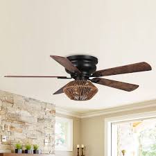 farmhouse rattan ceiling fan