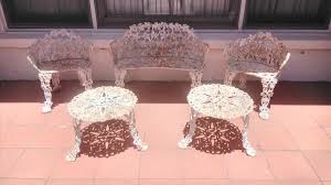 antique cast iron patio furniture g