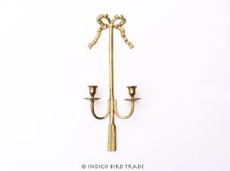 Brass Wall Sconce With Bow And Tassel