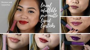loreal pro matte liquid lipsticks