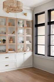 Stained Oak Display Cabinet Doors With