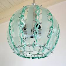 Glass And Chrome Ceiling Lamp By 04 For