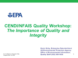 Cendi Nfais Quality Workshop The Importance Of Quality And