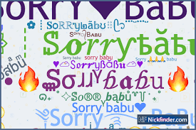 nicknames for sorrybabu sorry babu