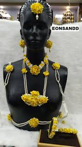 bridal flower jewellery set