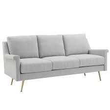 Gray With Gold Metal Legs 40908gf Sofa