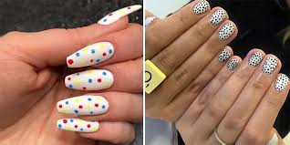 polka dot nail art design exles