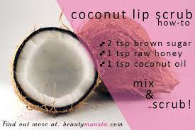 homemade lip scrub with coconut oil