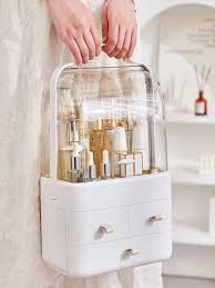 1pc white cosmetics storage box with