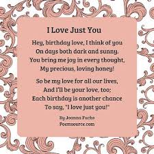birthday love poems to show your affection