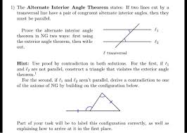 the alternate interior angle theorem