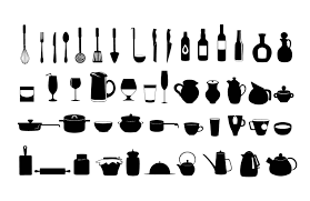 kitchen and cooking utensils icons