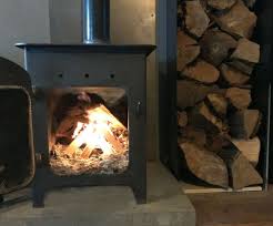 Metallic Black Log Stove Fire Burner