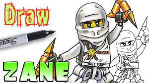 How to Draw Zane - Ninjago - Coloring Pages - YouTube