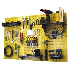 Tool Storage Kit With Yellow Pegboard