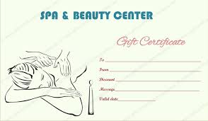 Spa Center Gift Certificate