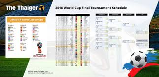 Thaiger World Cup Wall Chart Print It Out Pin It Up Fill