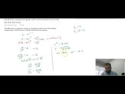 Geometric Sequences Given Non