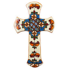 Large Truncated Talavera Wall Cross