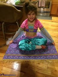 genie on her magic carpet illusion