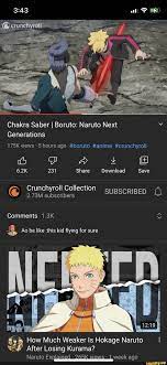 All Ccrunchyroll. ~ Chakra Saber I Boruto: Naruto Next Generations 175K  views hours ago #boruto #anime #