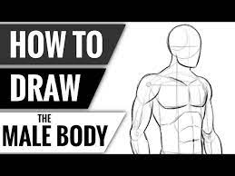 how to draw the male body at 3