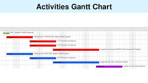 Activities Gantt Chart 1 Month