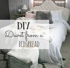 diy duvet from a bedspread little