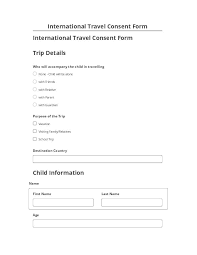 travel consent form