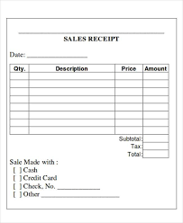 Printable Sales Receipts Free Narcopenantlyco 196924600037 Free