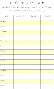 Daily Medicine Chart Template Daily Schedule Chart Template
