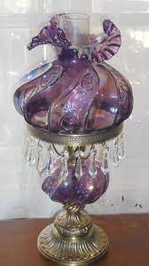 Vintage Fenton Amethyst Glass Lamp