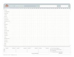 Free Printable Table For Tracking Spending And Monthly