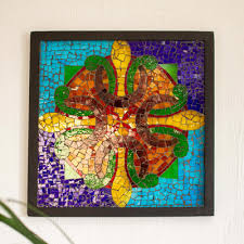 Handcrafted Glass Wall Mosaic Square