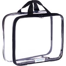 clear cosmetic bag compression