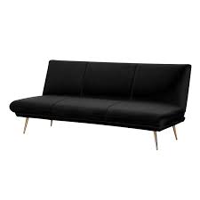 gu velvet futon sofabed black