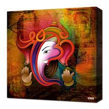 Canvas Wall Art Ganesh Collage Gitadini