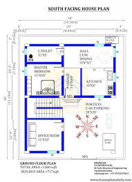 34x40 South Facing House Plan With