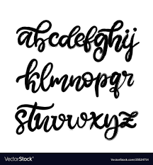 hand drawn lettering font alphabet