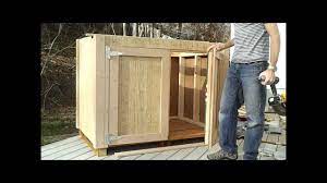 8-How to Hang Shed Doors - How to Build a Generator Enclosure - YouTube