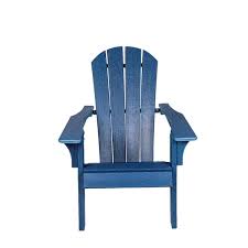 Navy Blue Plastic Adirondack Chair H