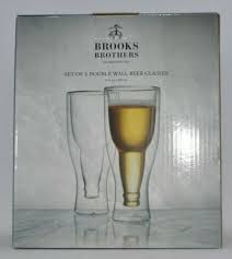Brooks Brothers Beer Glasses Insulated