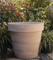 Large Taupe Terracotta Garden Plant Pot