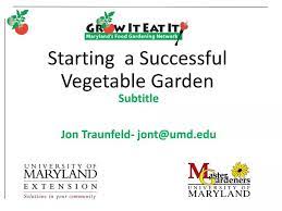 Starting A Successful Vegetable Garden