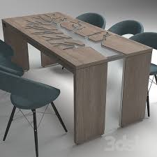 dining table table chair 3d model
