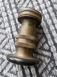 Vintage Brass Fire Hose Nozzle Made In