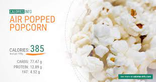 popcorn calories popped flash s
